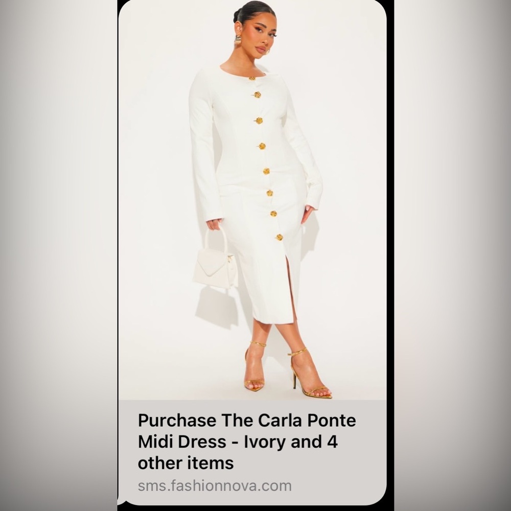 Fashion nova X-Large white button down dress